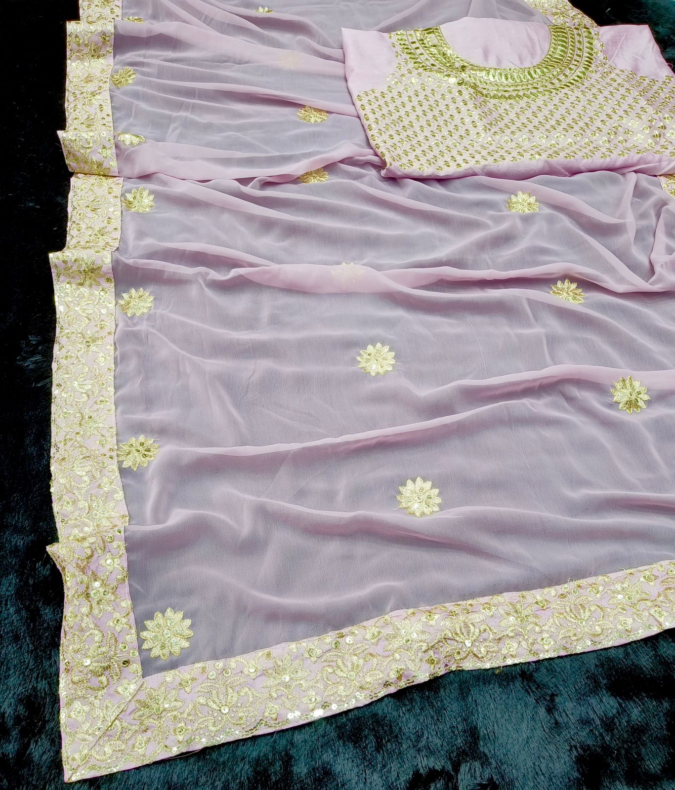 BT 383 Rashmika Mandanna Georgette Sarees Catalog